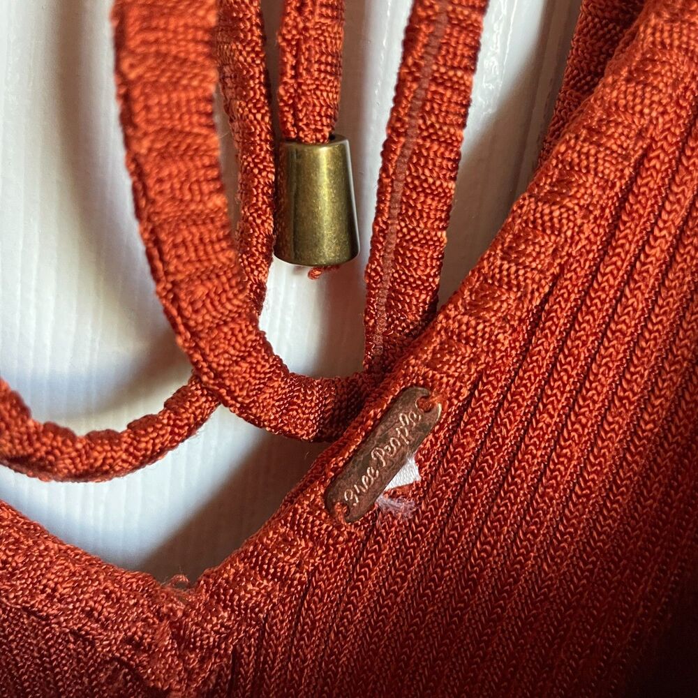 Rust Sleeveless Ruffle Hem Top - Picture 5 of 6